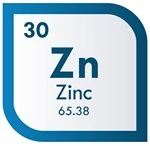 Élément chimique du zinc ZN.