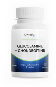 Complément alimentaire de Glucosamine + Chondroïtine, de la marque Dynveo.