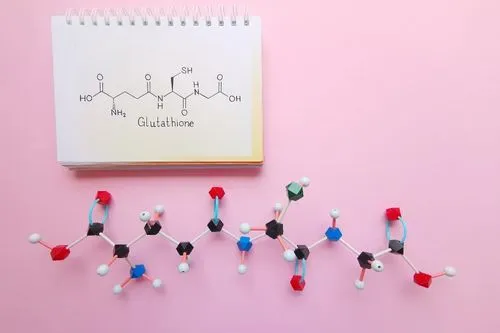 Illustration de la structure chimique du glutathion.