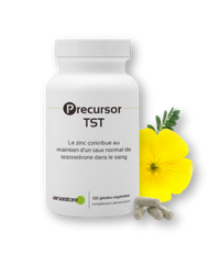 Complément alimentaire Précurseur TST de testostérone de la marque Anastore pour lutter contre la baisse de testostérone.
