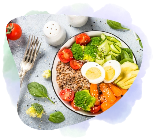 Photo d'une assiette saine qui correspond à la catégorie Nutrition