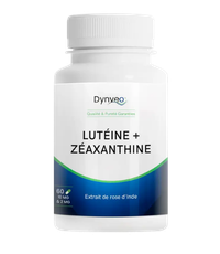 Complément alimentaire de la marque Dynveo à base de lutéine et de zéaxanthine pour les yeux.